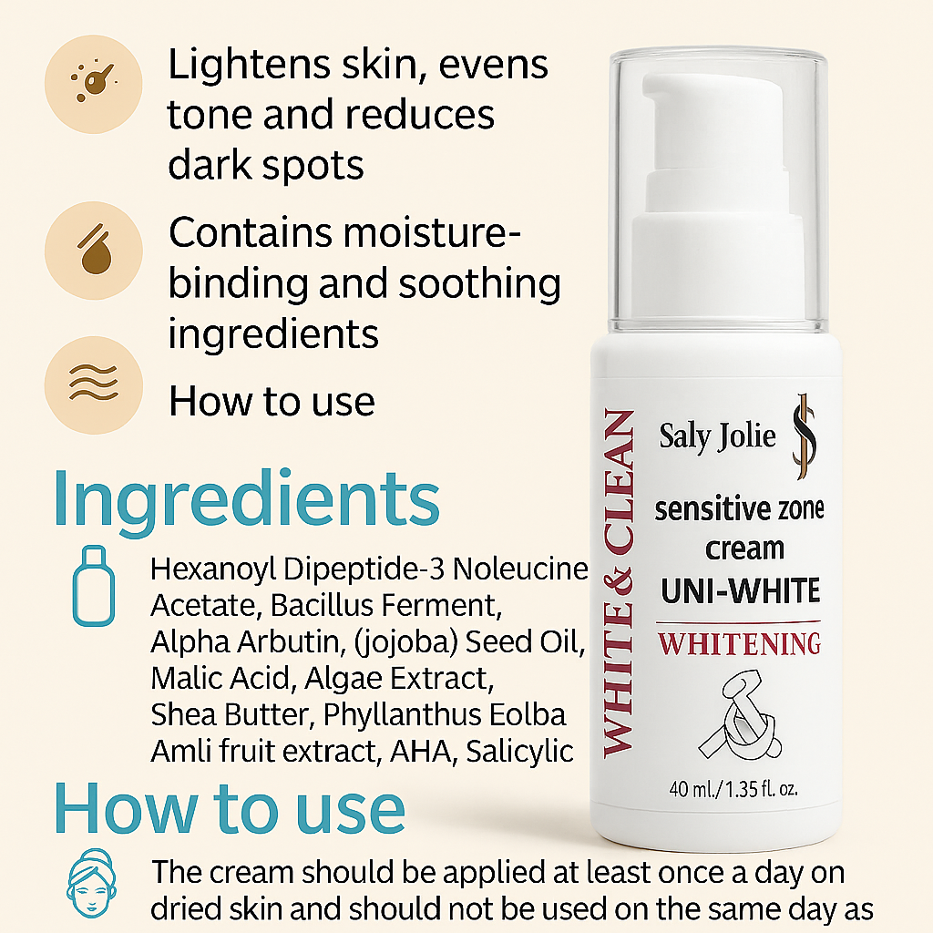 كريم تبييض المناطق الحساسة وايت آند كلين