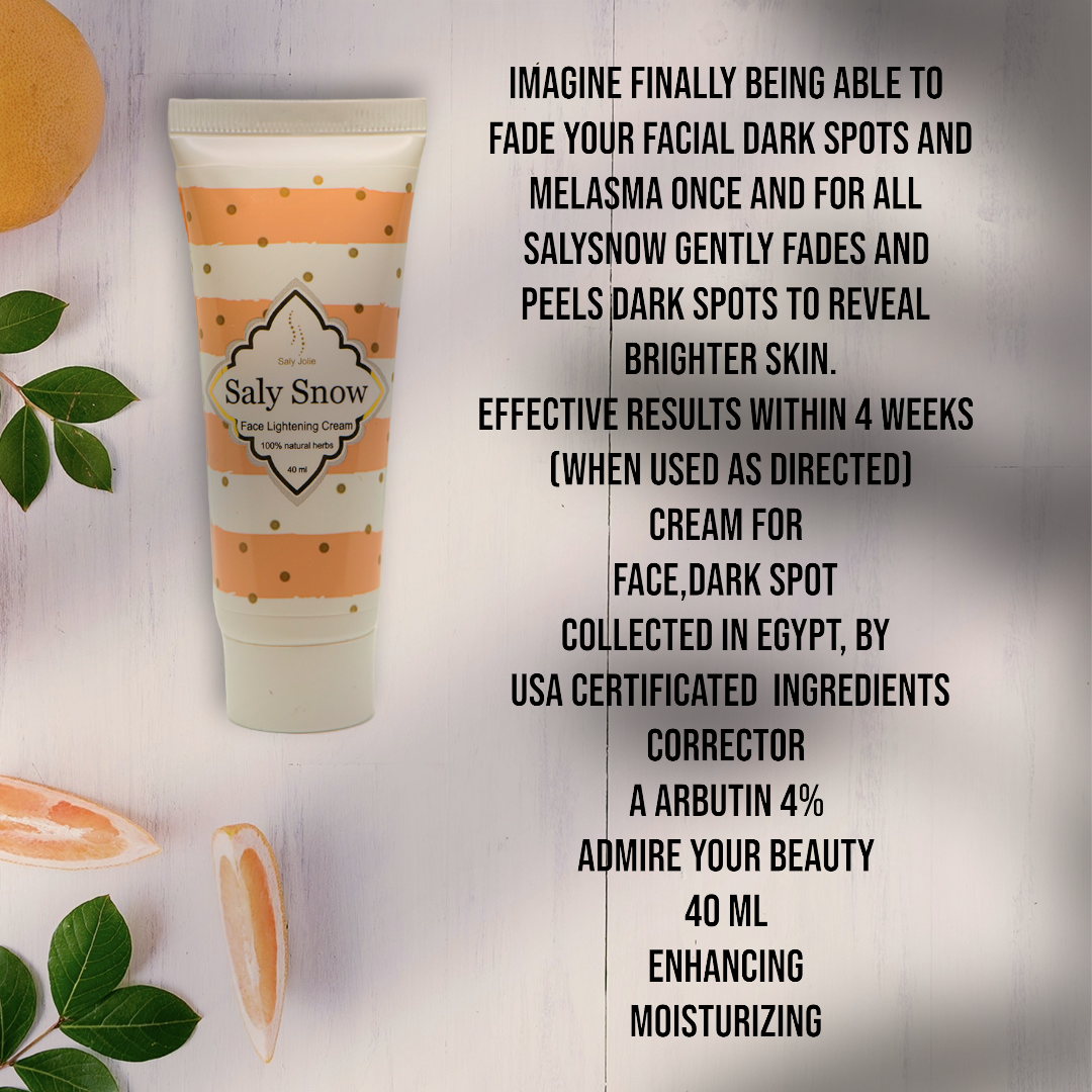 Saly Snow face whitening with Alpha Arbutin and licorice extract