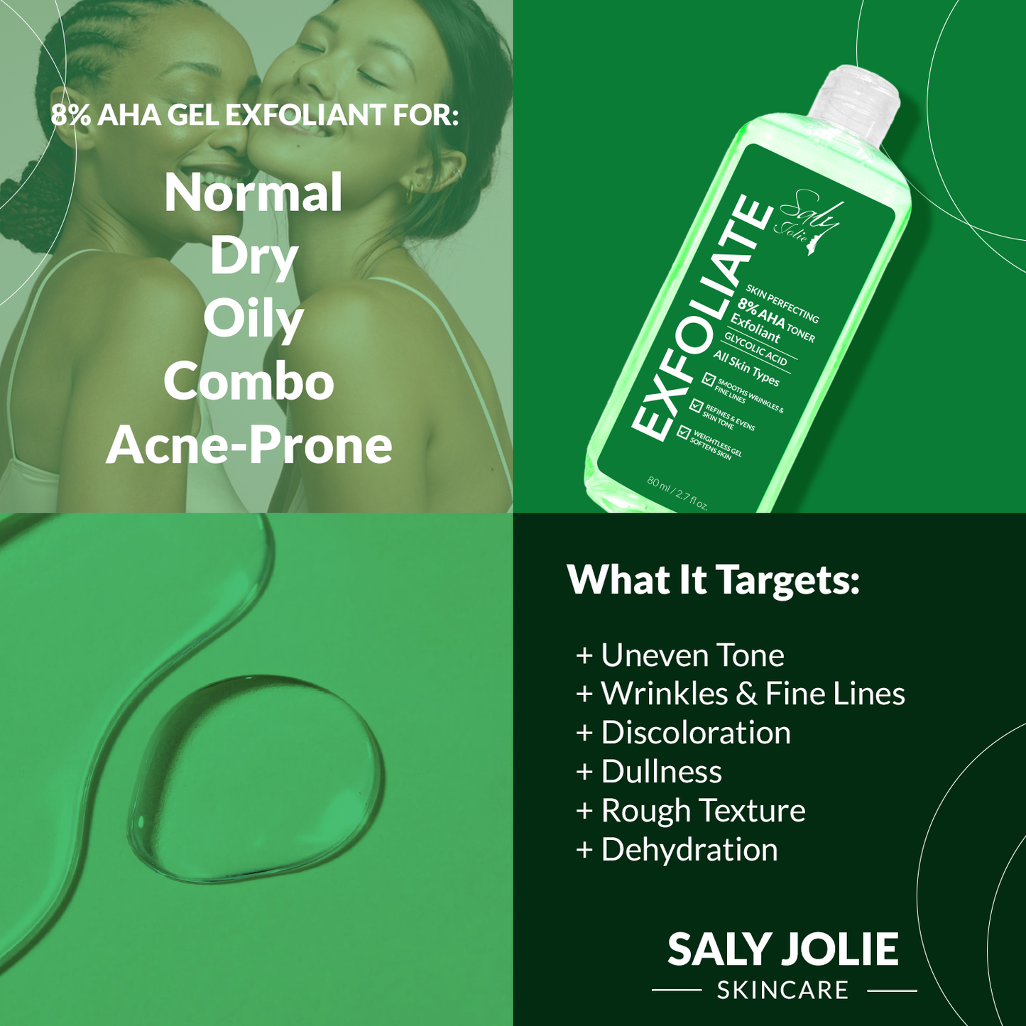 8% AHA Toner Glycolic Acid, 80ml