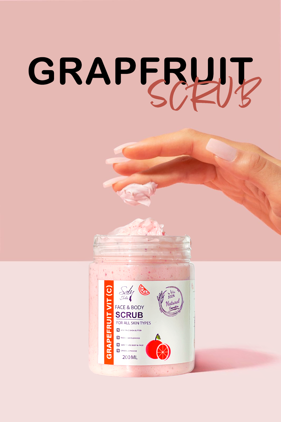 Crystal Grapefruit scrub For All Skin Types