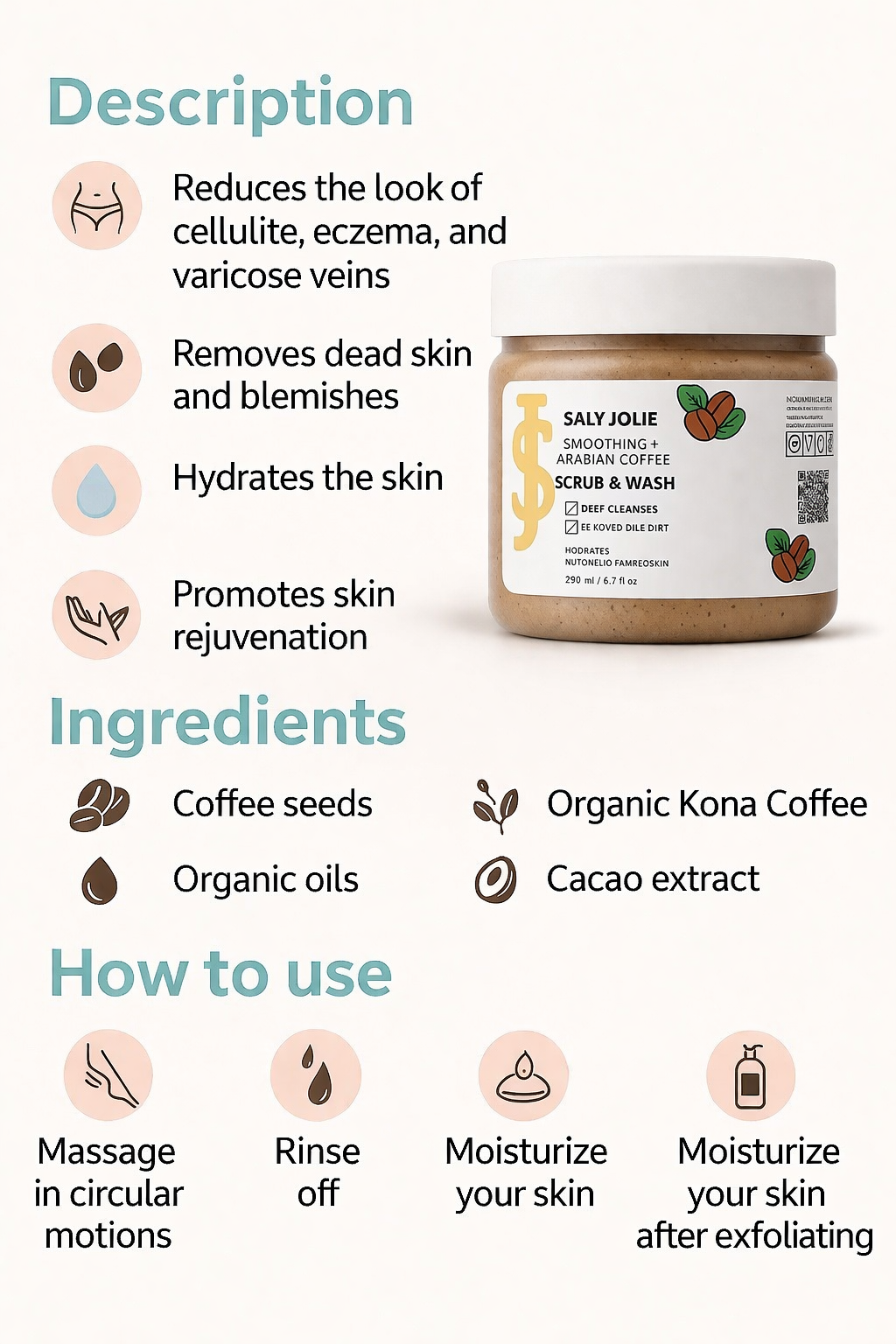 PURE Arabica Coffee Scrub, 200ml