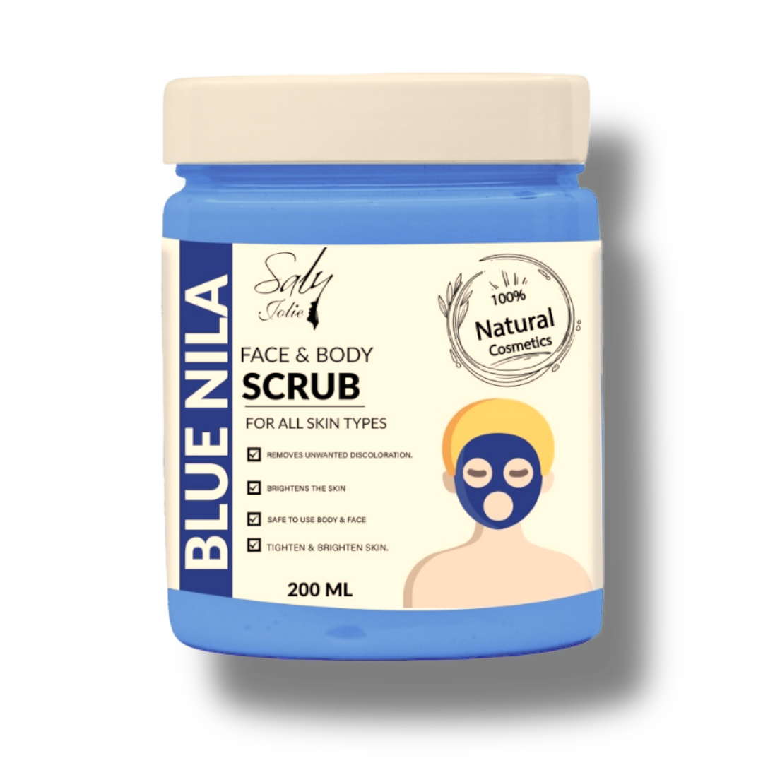 Luxurious Blue Nila Scrub with apricot seeds