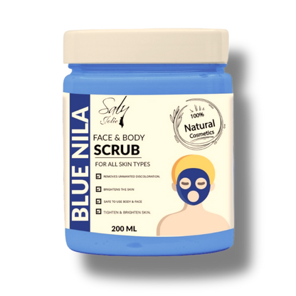 Luxurious Blue Nila Scrub with apricot seeds