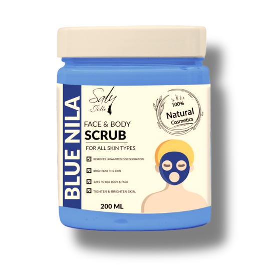 Luxurious Blue Nila Scrub with apricot seeds