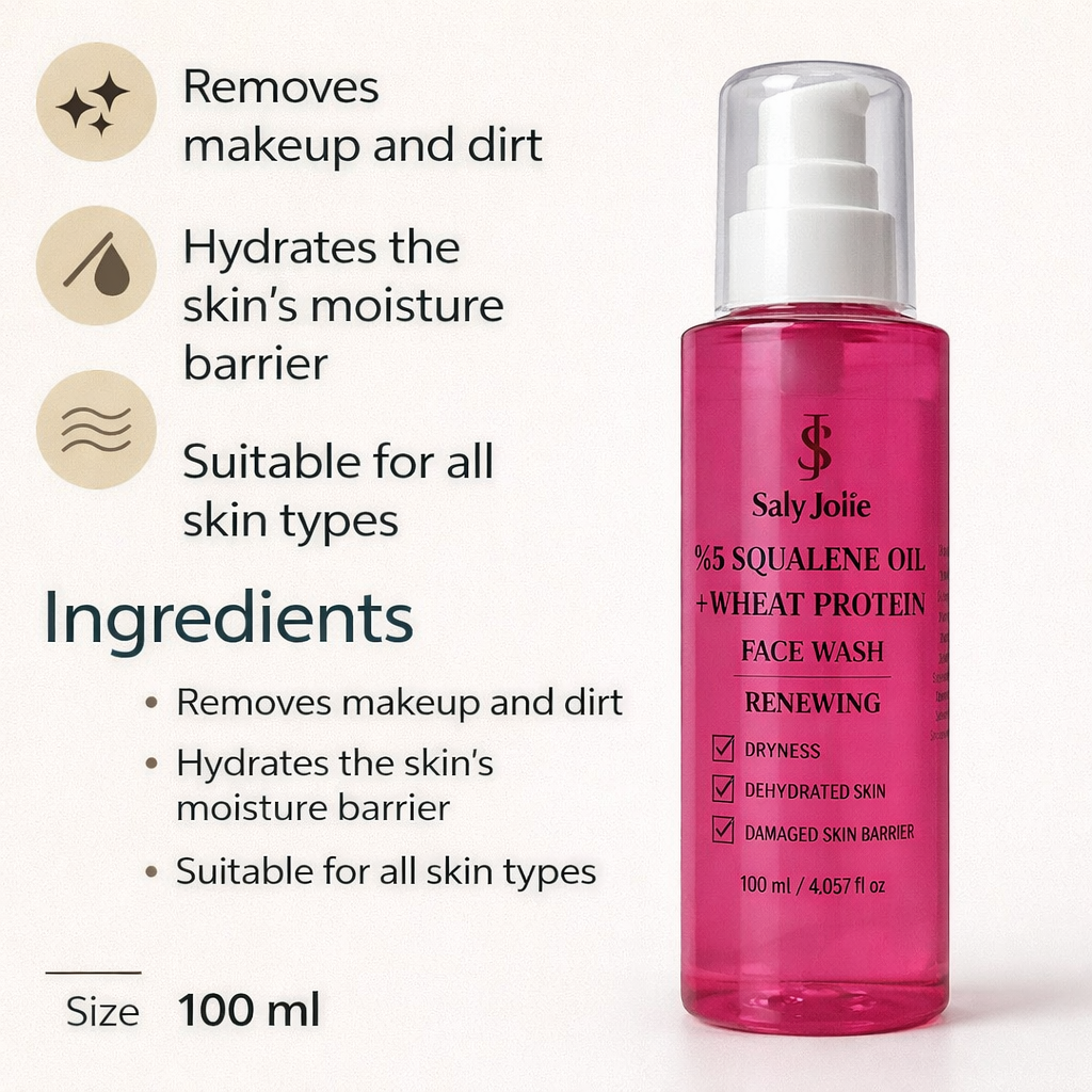 FACE WASH 5% SQUALENE OIL FOR DRY SKIN 100ml
