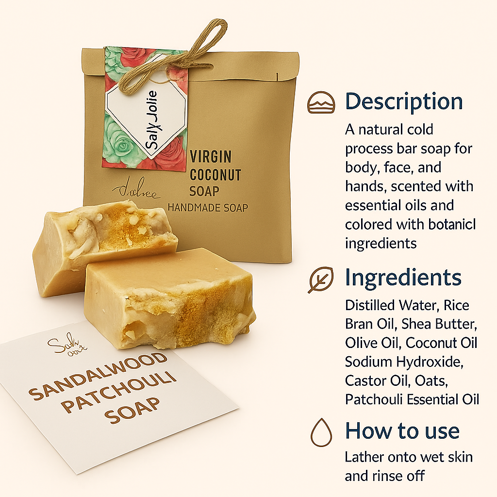 Sandalwood & Patchouli Soap Bar