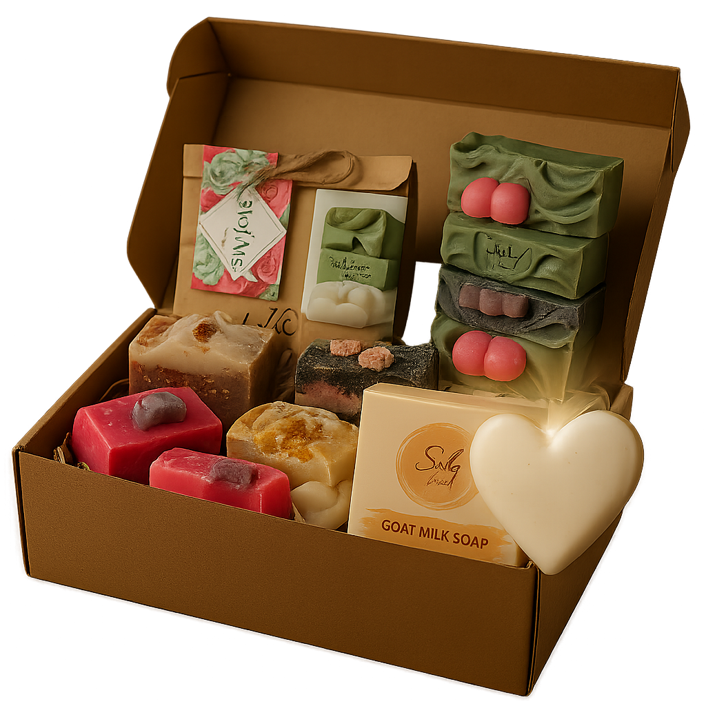 The Box of six organic soaps