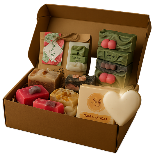 The Box of six organic soaps