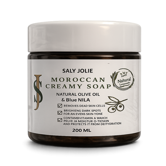 Moroccan Whitening Bath Soap – Thick Creamy Liquid Olive-Based Cleanser 200g