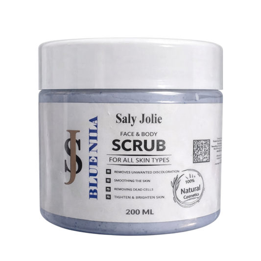 Luxurious Blue Nila Scrub with apricot seeds, 200ml