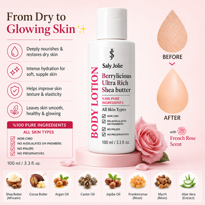 Berrylicious Ultra Rich Body Lotion with Shea Butter, 100ml
