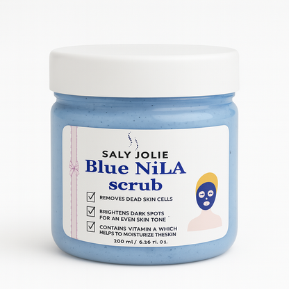 Luxurious Blue Nila Scrub with apricot seeds, 200ml