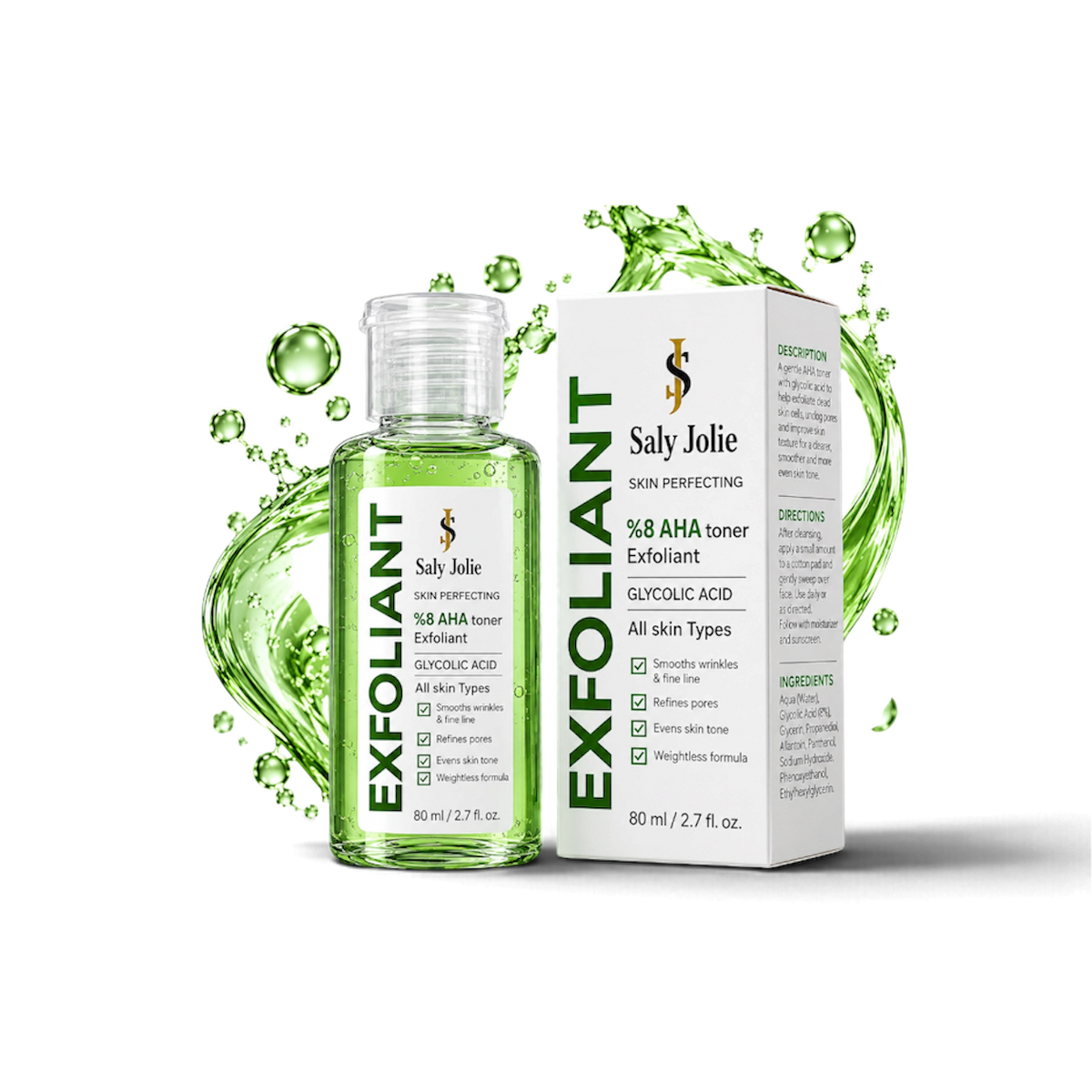 8% AHA Toner Glycolic Acid, 80ml