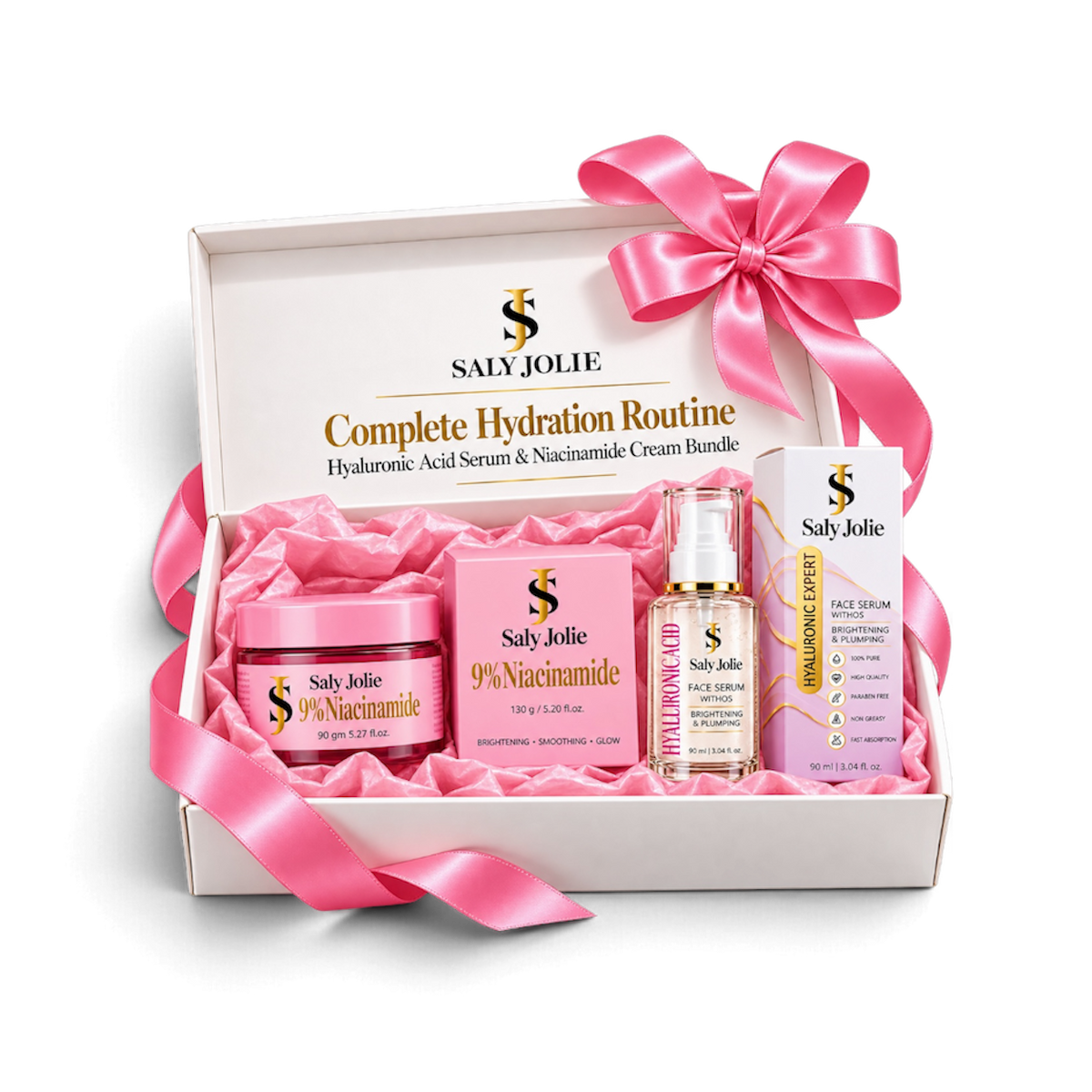 Complete Hydration Routine - Hyaluronic Acid Serum & Niacinamide Cream Bundle