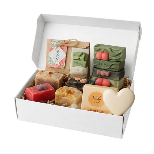 The Box of six organic soaps